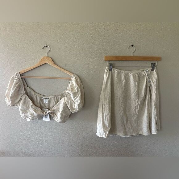 NWT Dippin Daisys Linen Blend Marla Crop Top and Saltwater Skirt 2 Piece Set M - Picture 5 of 15